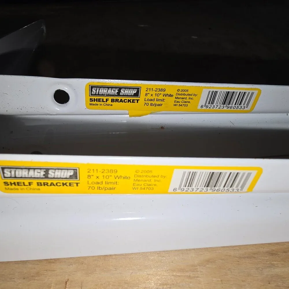White Shelf Hangers 8x10 Set of 2